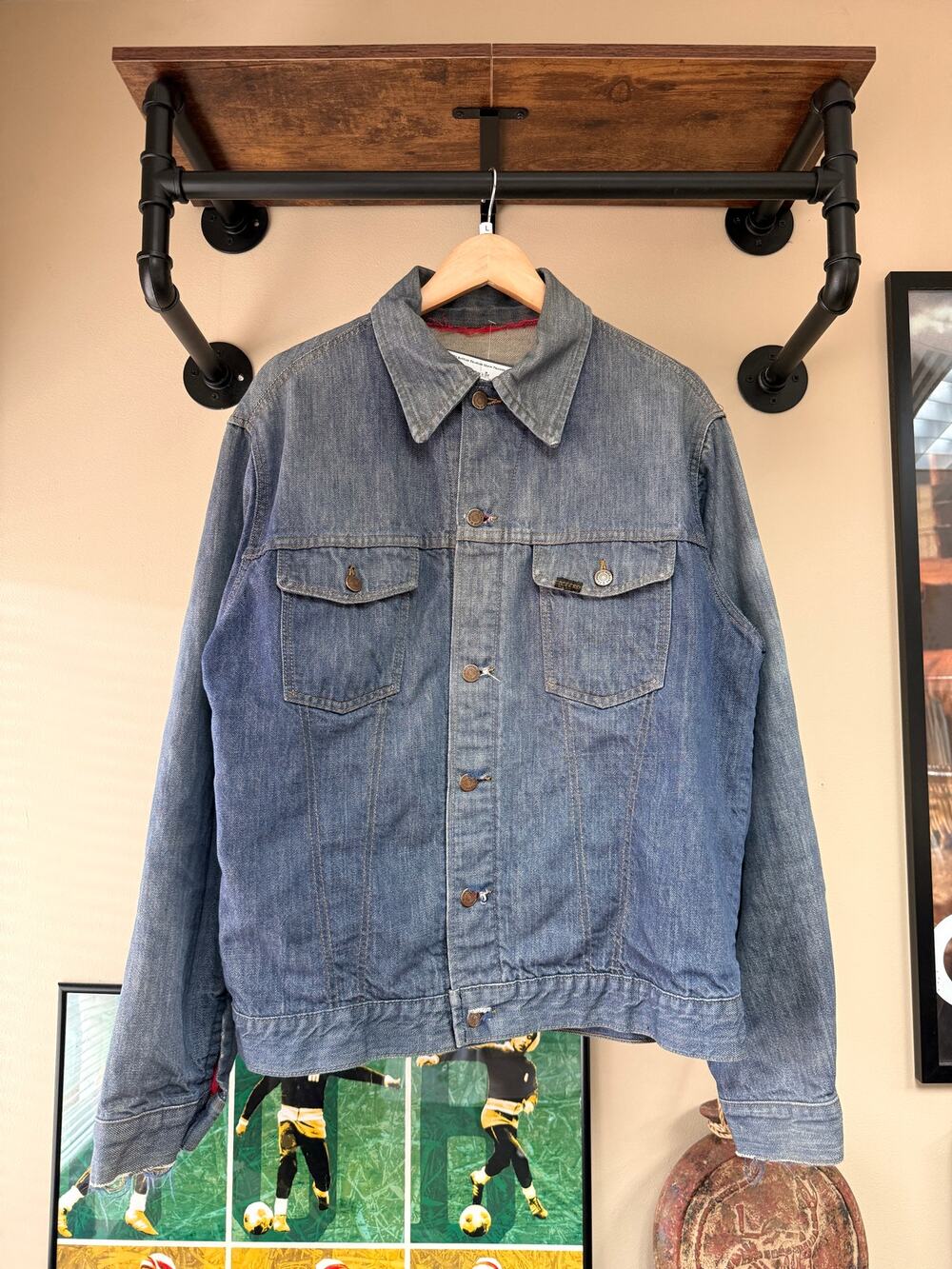 80s Rustler Vintage Selvedge Denim Trucker Jacket Type 3 Lee Wrangler Levi's
